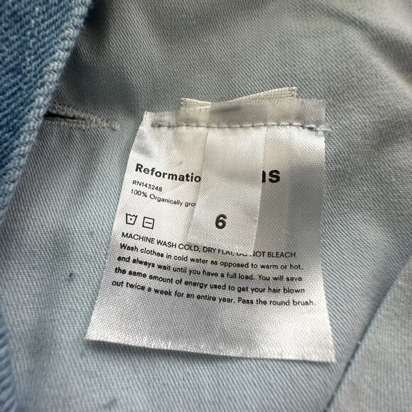Reformation Jeans overall size 6 Bristol blue Smith Denim - Picture 5 of 12